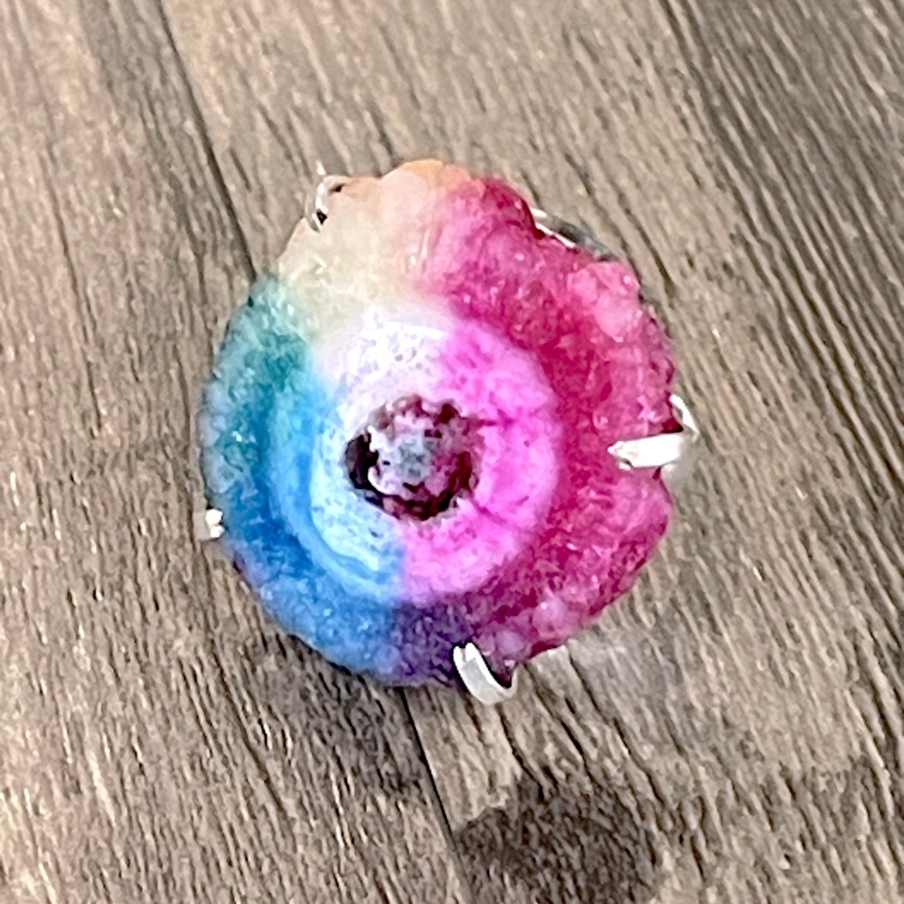 Rainbow Solar Quartz Ring
